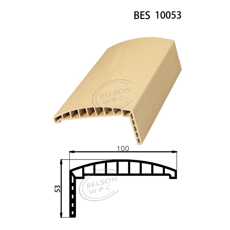 Belson WPC BES-10053 dĺžka prispôsobená 10 cm šírka okrúhly tvar WPC lišta určená pre špeciálnych klientov WPC dverové línie